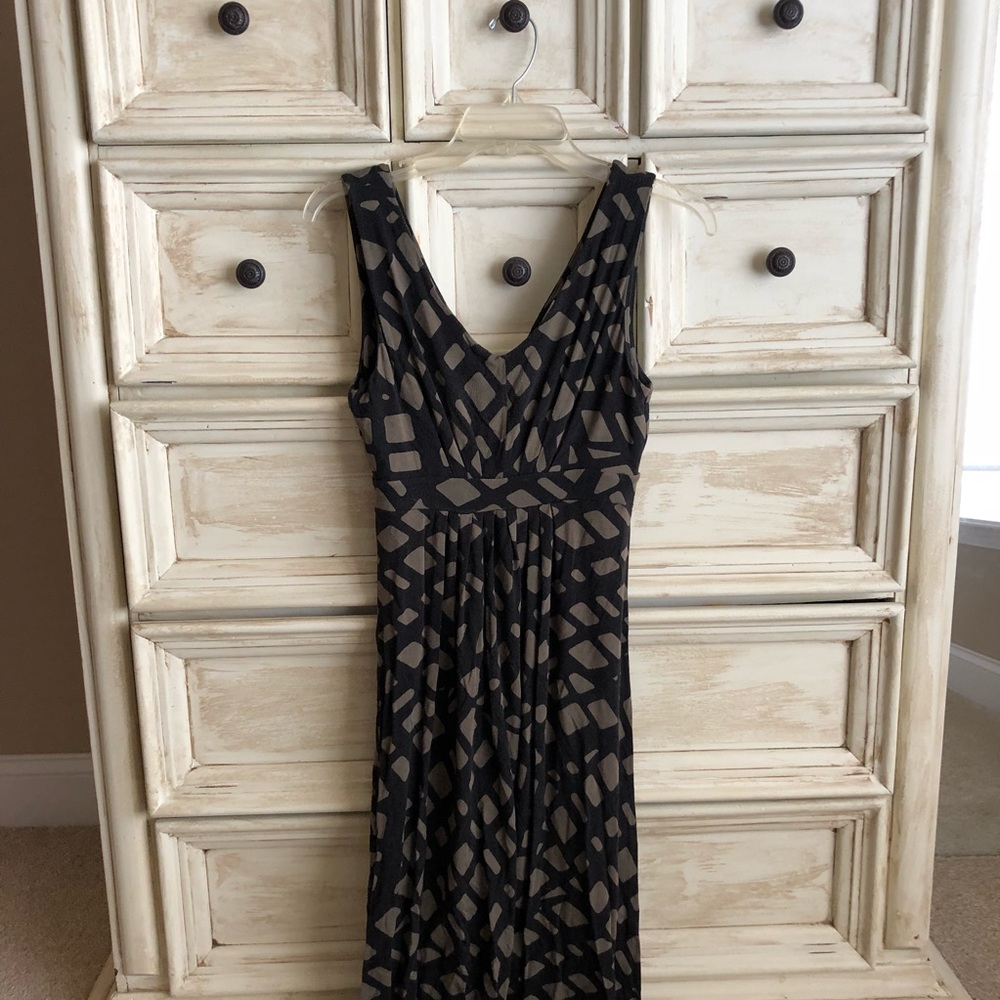 Banana Republic Green and Black Maxi